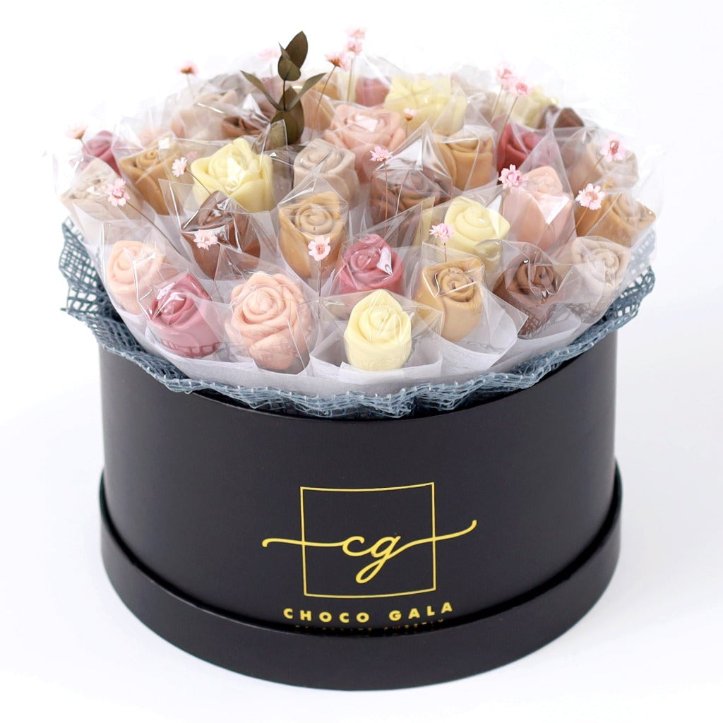 Black Grand Eternity Box - Chocolate Rose Bouquet Gifts by Choco Gala