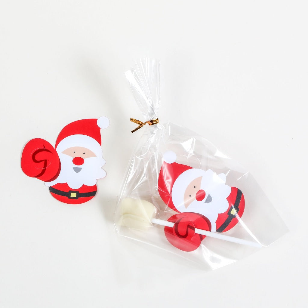 Christmas Happy Santa Chocolate Rose Pops (Set of 3)