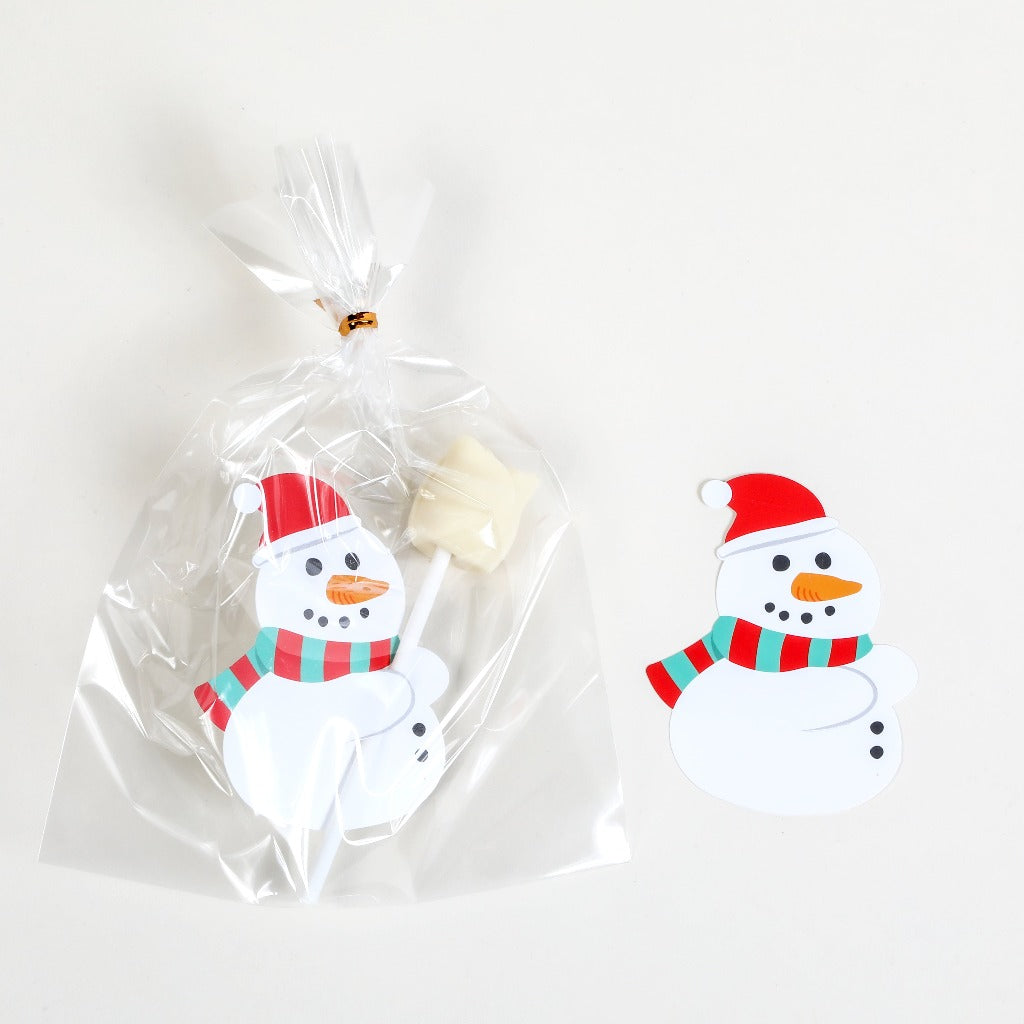 Cheerful Snowman Holiday Chocolate Rose Pops (Set of 3)