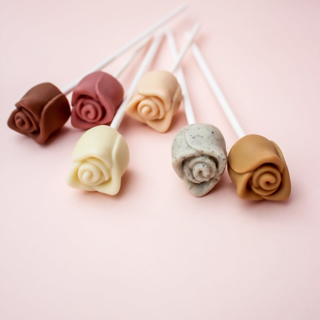 Chocolate Rose Pops (10 pieces per set)